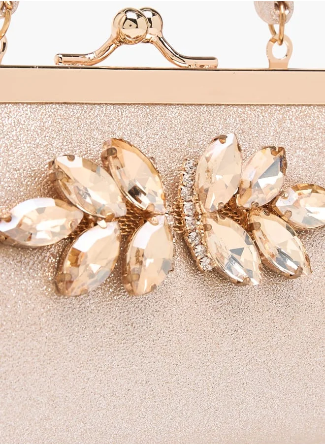 Flora Bella By Shoexpress Girls Embellished Handbag With With Kiss Lock Closure Ramadan Collection