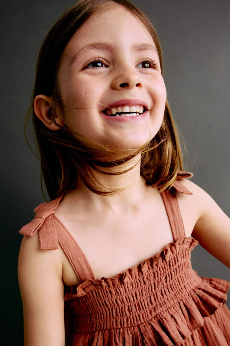 اتش اند ام فستان من قطن الموسلين