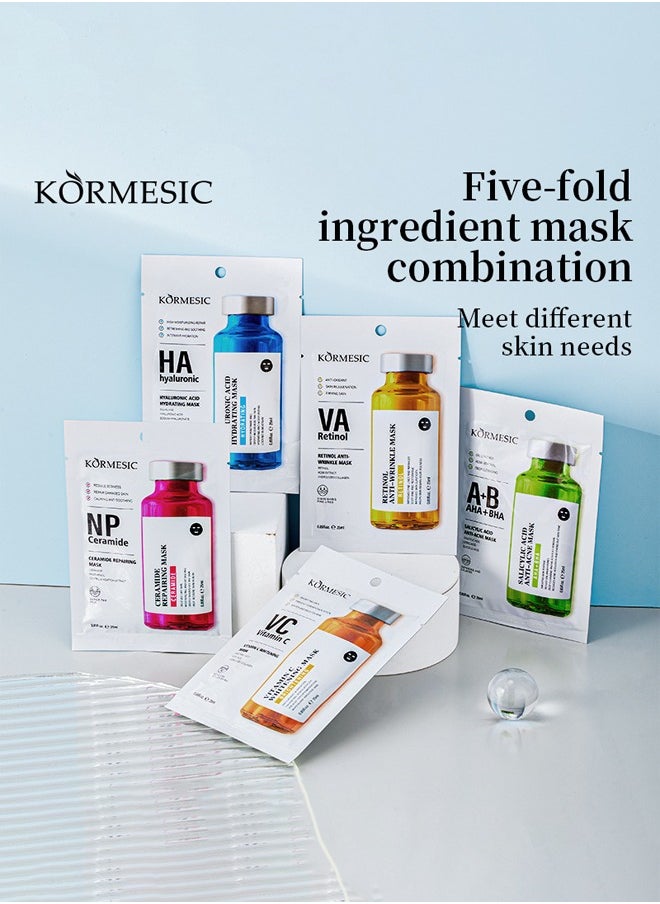 Kormesic 10 Piece Gift Sets Facial Mask With Vitamin C for Hydration and Moisturization Whiten and Brighten Suitable for Daily Care and Gifts  - Image 3