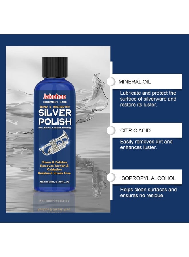 Jakehoe 100ml Silver Polish for Plated Instruments – Restores