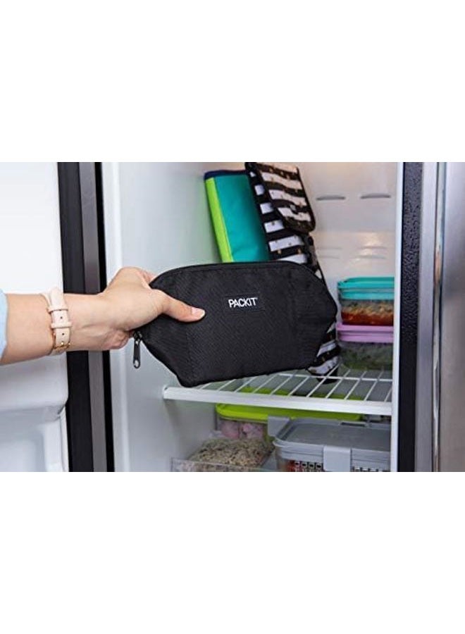 PACKIT Freezable Snack Bag, Black, Built with EcoFreeze Technology, Foldable, Reusable, Zip Closure Locks in Cool Dry Air, Great for All Ages, and Fresh Snacks On the Go - Image 4