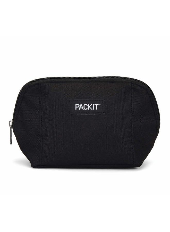 PACKIT Freezable Snack Bag, Black, Built with EcoFreeze Technology, Foldable, Reusable, Zip Closure Locks in Cool Dry Air, Great for All Ages, and Fresh Snacks On the Go - Image 1
