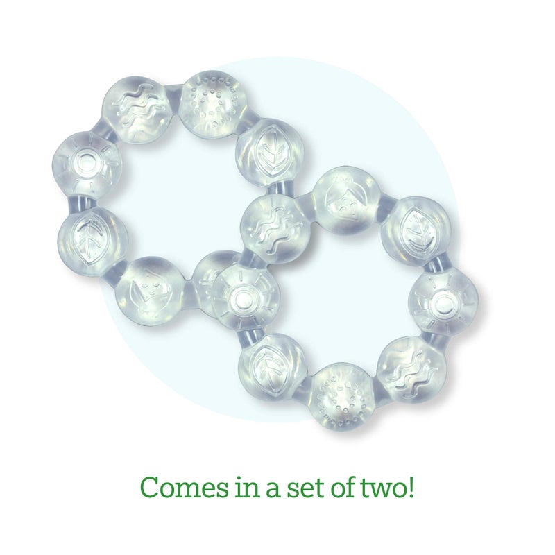 Green Sprouts Cool Ring Teether (2 Pack) Clear - 6mo+ - Image 4