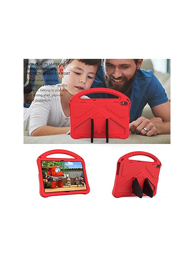 سيوسي حافظة كمبيوتر لوحي لجهاز Lenovo Tab M10 Hd Tb X505F Tb X505L للأطفال متينة وخفيفة الوزن ومقاومة للصدمات ومقبض واقٍ لهاتف Lenovo Tab M10 مقاس 10.1 بوصة، حافظة شاملة مضادة للسقوط باللون الأحمر - Image 2