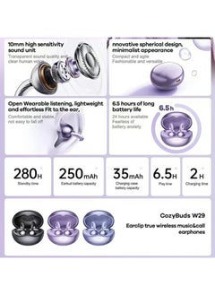 REMAX CozyBuds W29 True Wireless Earclip Earphones: Lightweight, Ergonomic Fit, and 10mm Dynamic Drivers for Immersive Music and Call Experience  - Image 2