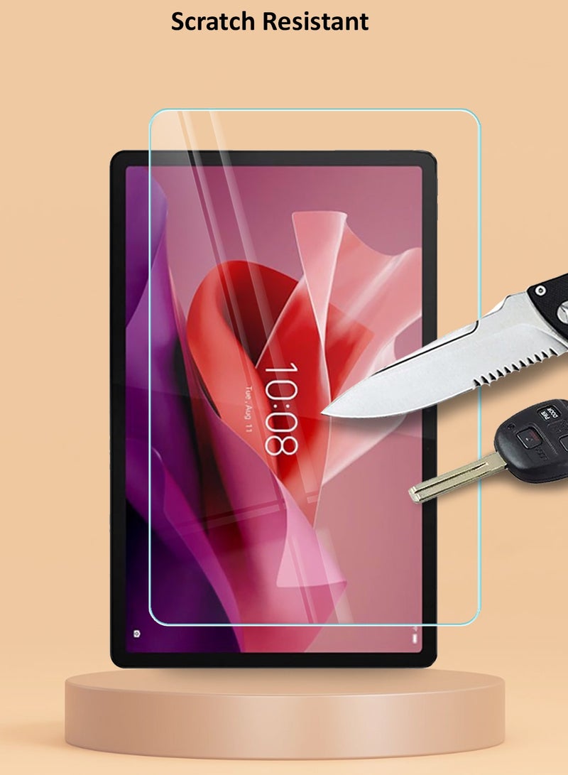 Techie حماية شاشة زجاجية مقساة HD مزدوجة لتاب Lenovo P12 2023 بحجم 12.7 بوصة - مضادة للانعكاس ومضادة للفقاعات بصلابة 9H وسمك 0.33 مم وحواف مدورة وسهولة في التركيب - Image 5