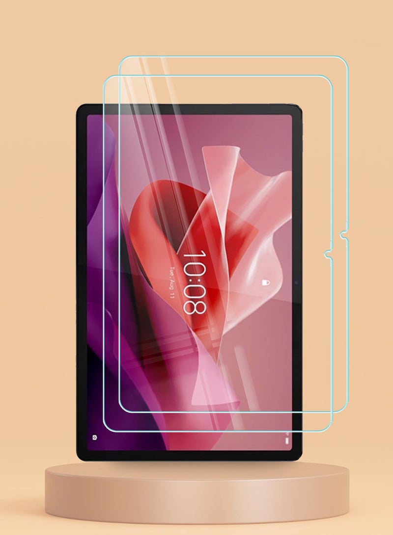 Techie حماية شاشة زجاجية مقساة HD مزدوجة لتاب Lenovo P12 2023 بحجم 12.7 بوصة - مضادة للانعكاس ومضادة للفقاعات بصلابة 9H وسمك 0.33 مم وحواف مدورة وسهولة في التركيب - Image 1