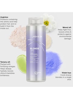 Joico Blonde Life Violet Conditioner | For Cool & Bright Blonde Hair | Neutralize Brassy Tones | Banish Yellow Tones | Boost Shine | Sulfate Free | With Monoi & Tamanu Oil - pzsku/Z1A5730BFE87BEF12296BZ/45/_/1738851282/d7cb85f1-56d1-4dc8-9c78-6d3ff3e871f0