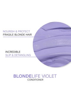 Joico Blonde Life Violet Conditioner | For Cool & Bright Blonde Hair | Neutralize Brassy Tones | Banish Yellow Tones | Boost Shine | Sulfate Free | With Monoi & Tamanu Oil - pzsku/Z1A5730BFE87BEF12296BZ/45/_/1738851341/44f08258-480c-491d-a294-4a2fac86c5cc