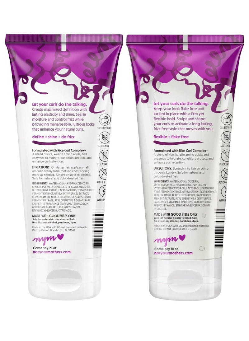 Not Your Mother's - Not Your Mother's Curl Talk Frizz Control Sculpting Gel & Defining Cream (2-Pack) - 6 fl oz - Formulated with Rice Curl Complex - All Curl Types - Image 1