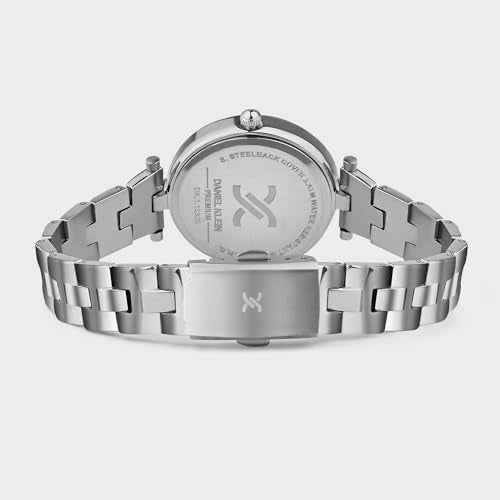 Daniel Klein Analog Pink Round Dial Silver Metal Strap Stone-Studded Water-Resistant Wrist Watch for Women Girls, Ladies DK.1.12320-7 - Image 5