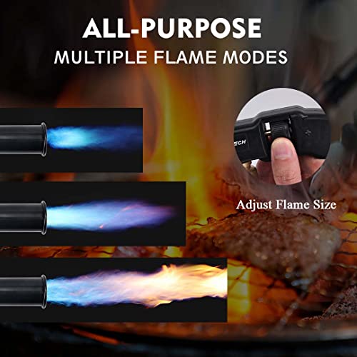 4ALLTECH Heavy-Duty Propane/MAPP Torch Kit - 4ALLTECH 2000°F Adjustable Culinary Blow Torch for Searing Steak, Creme Brulee, Campfire & Grill Ignition - Image 2