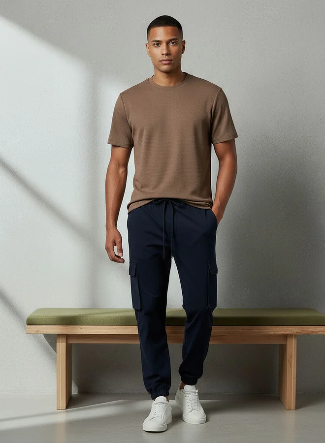 Love Pangolin Love Pangolin Men 2 Way Stretch Waffle Textured T-shirt