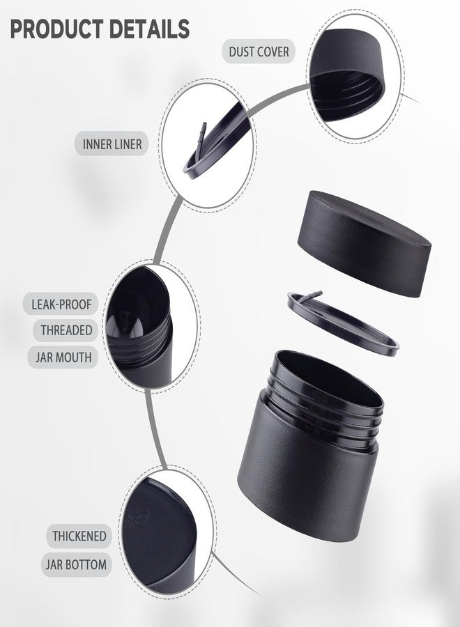 ZIZEMOJA Travel Size Containers, Small Plastic Containers with Lids, 20 Gram Travel Container for Creams, Lotion, Toiletries, Makeup (2PCS Black and 2PCS White Plastic Jars) - Image 3