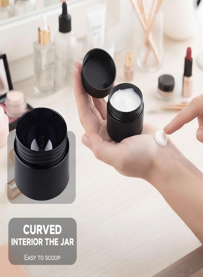 ZIZEMOJA Travel Size Containers, Small Plastic Containers with Lids, 20 Gram Travel Container for Creams, Lotion, Toiletries, Makeup (2PCS Black and 2PCS White Plastic Jars) - Image 5