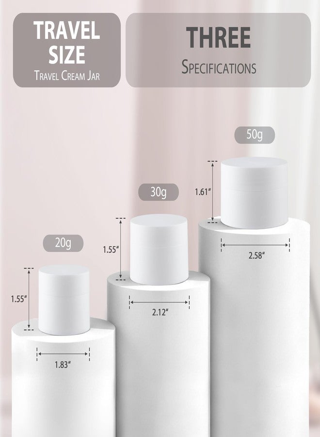 ZIZEMOJA Travel Size Containers, Small Plastic Containers with Lids, 20 Gram Travel Container for Creams, Lotion, Toiletries, Makeup (2PCS Black and 2PCS White Plastic Jars) - Image 2