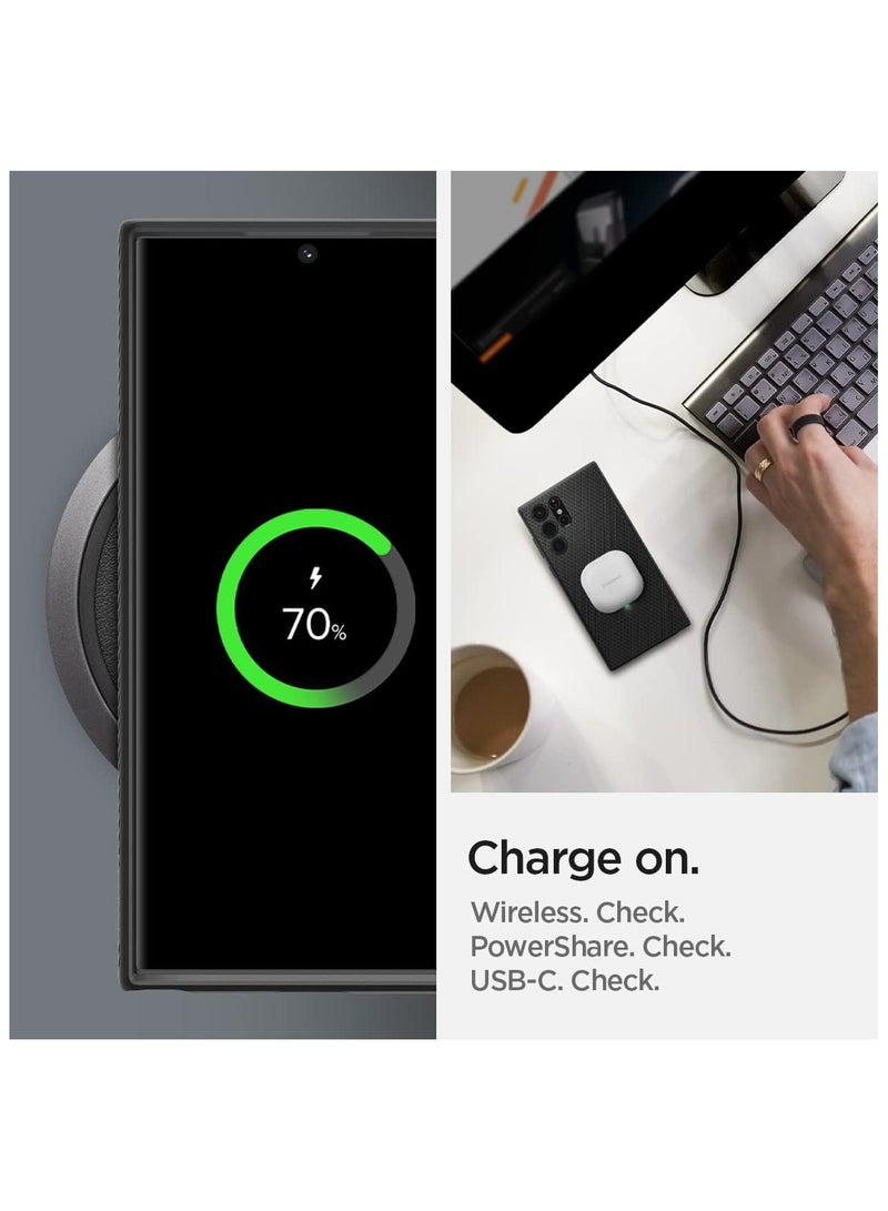 Spigen Liquid Air Armor Designed for Galaxy S22 Ultra Case (2022) - Matte Black - Image 2