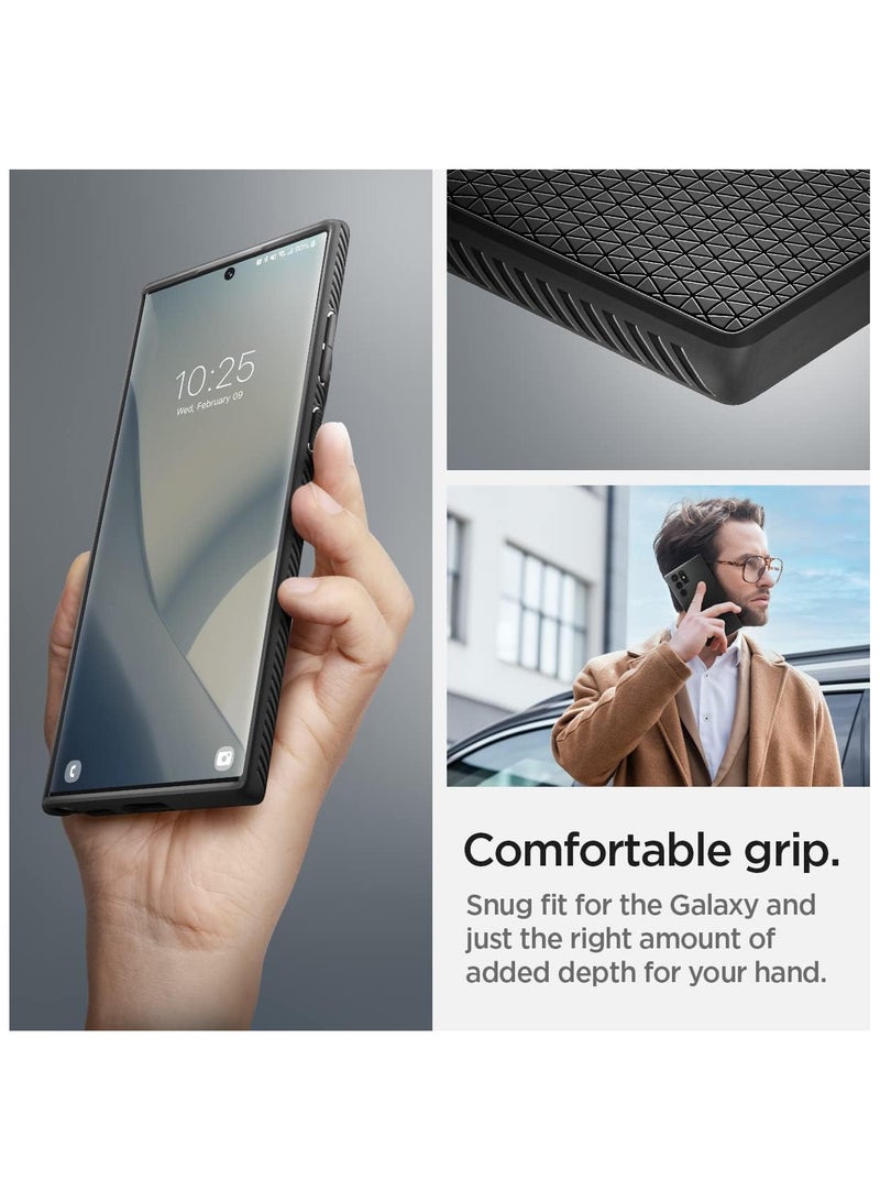 Spigen Liquid Air Armor Designed for Galaxy S22 Ultra Case (2022) - Matte Black - Image 4