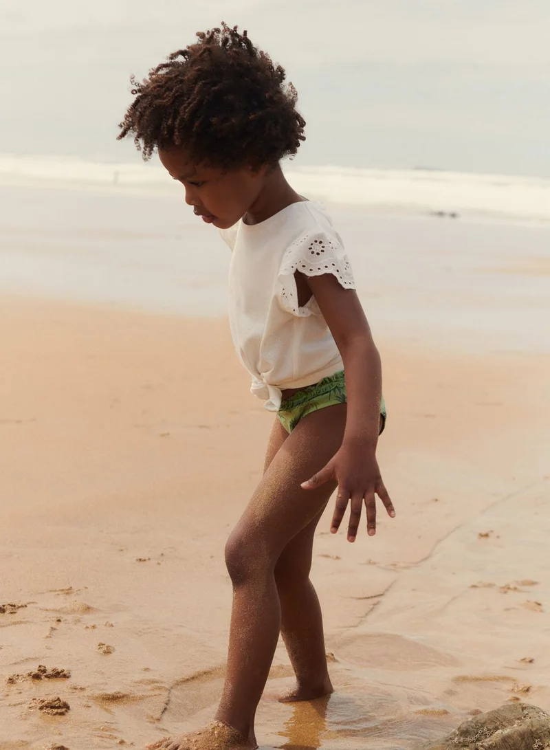 MANGO Kids Palm Print Bikini