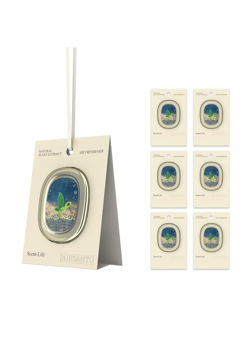 KASTWAVE Hanging Car Air Freshener, Car Scents Air Freshener for Home, Long Lasting Car Perfume Air Fresheners Car Odor Eliminator, Premium Essential Oil Car Fresheners for Home Decor (6Pack - Life) - Image 1
