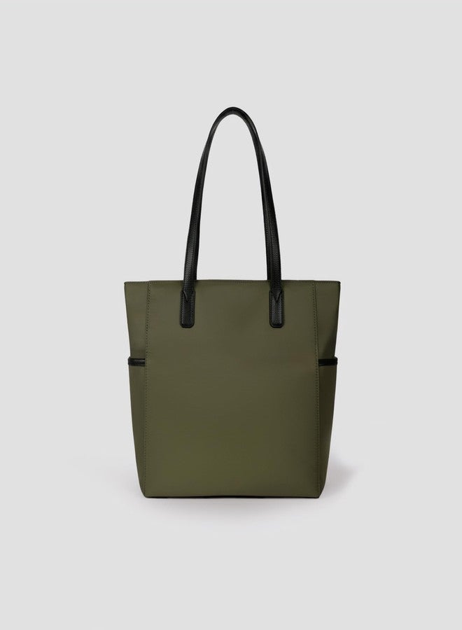 Accessorize London Women's Olive Green Kimberly Nylon Zippered Tote | water-resistant Shoulder Bag | Stylish Casual & Travel Handbag - Image 5