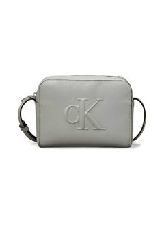 Calvin Klein Jeans Women's Crossbody Bag - Faux Leather, Grey  - Image 1