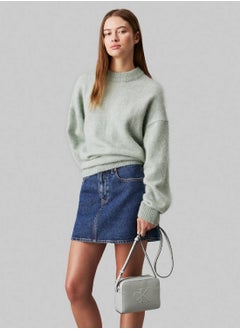 Calvin Klein Jeans Women's Crossbody Bag - Faux Leather, Grey  - Image 2