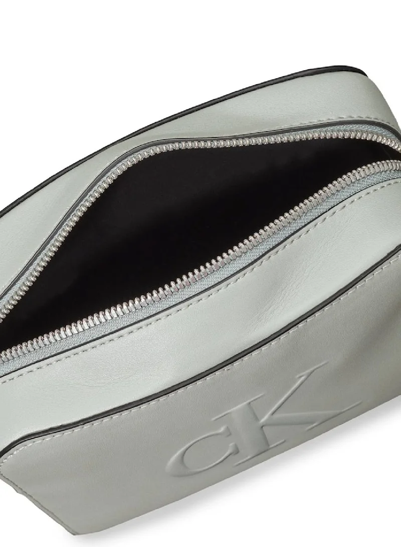 Calvin Klein Jeans Women's Crossbody Bag - Faux Leather, Grey