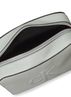 Calvin Klein Jeans Women's Crossbody Bag - Faux Leather, Grey  - Image 3