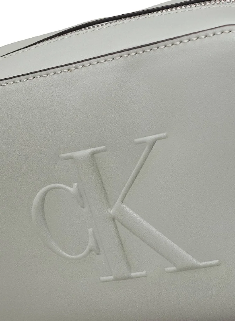 Calvin Klein Jeans Women's Crossbody Bag - Faux Leather, Grey