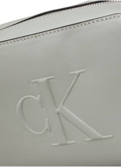 Calvin Klein Jeans Women's Crossbody Bag - Faux Leather, Grey  - Image 5
