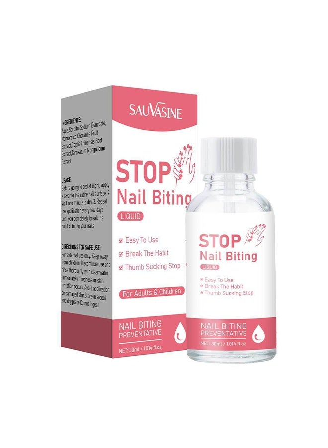 SAUVASINE Stop Nail Biting Liquid，Nail Biting Treatment for Kids, Natural Thumb Sucking Pain Relief for Kids, Bitters, Plant Extracts 30ml - Image 2