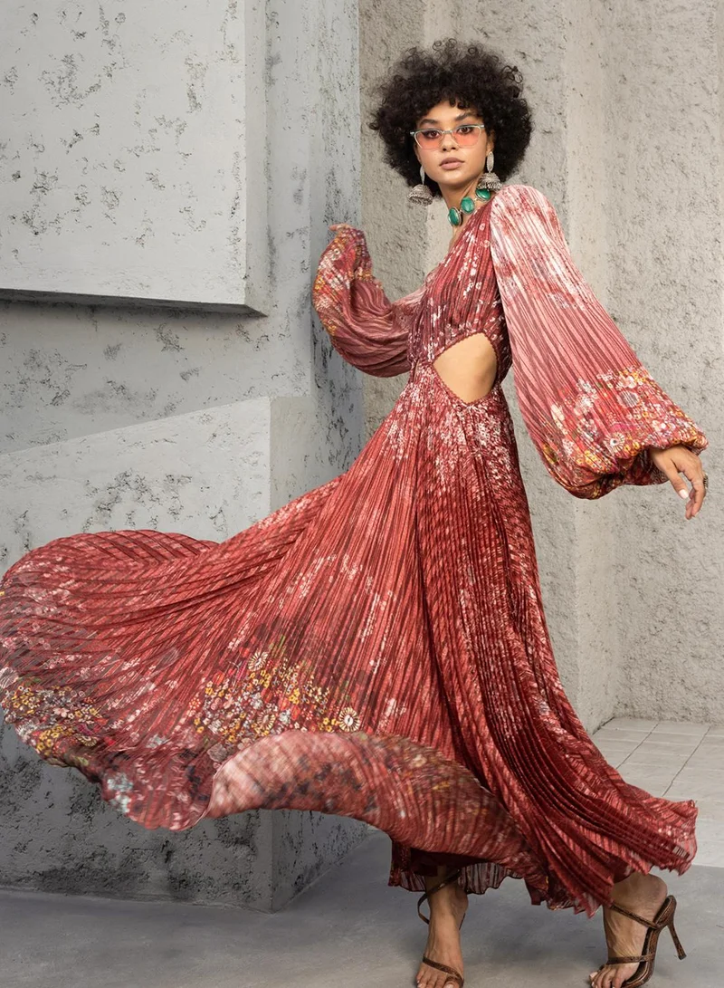 بهاني بواسطة جيوتي RUSTY RED MAXI DRESS