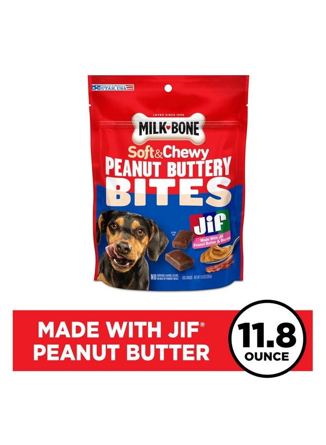 Milk-Bone Peanut Buttery Bites Soft Dog Treats with Real Peanut Butter & Bacon, 11.8 Ounce Bag - Image 2