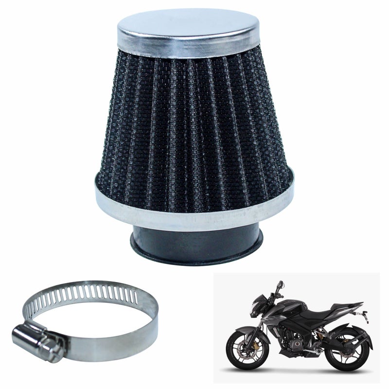 Asryd Motorcycle Air Filter Pods, Motorcycle Air Filter 42mm Round Tapered Clamp-on Pod Intake Filter Cleaner For Bajaj Pulsar NS200 (Pack of 1) - Image 5