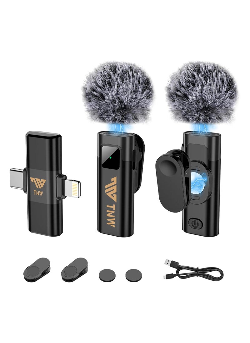 Generic Wireless Lavalier Microphone, TNW A3 Magnetic Clip-On Mic for iPhone/iPad/Android, Noise Cancellation, 65FT Range, Wireless Mic for Podcast, Tiktok, Interview, Streaming, Vlogging  - Image 1