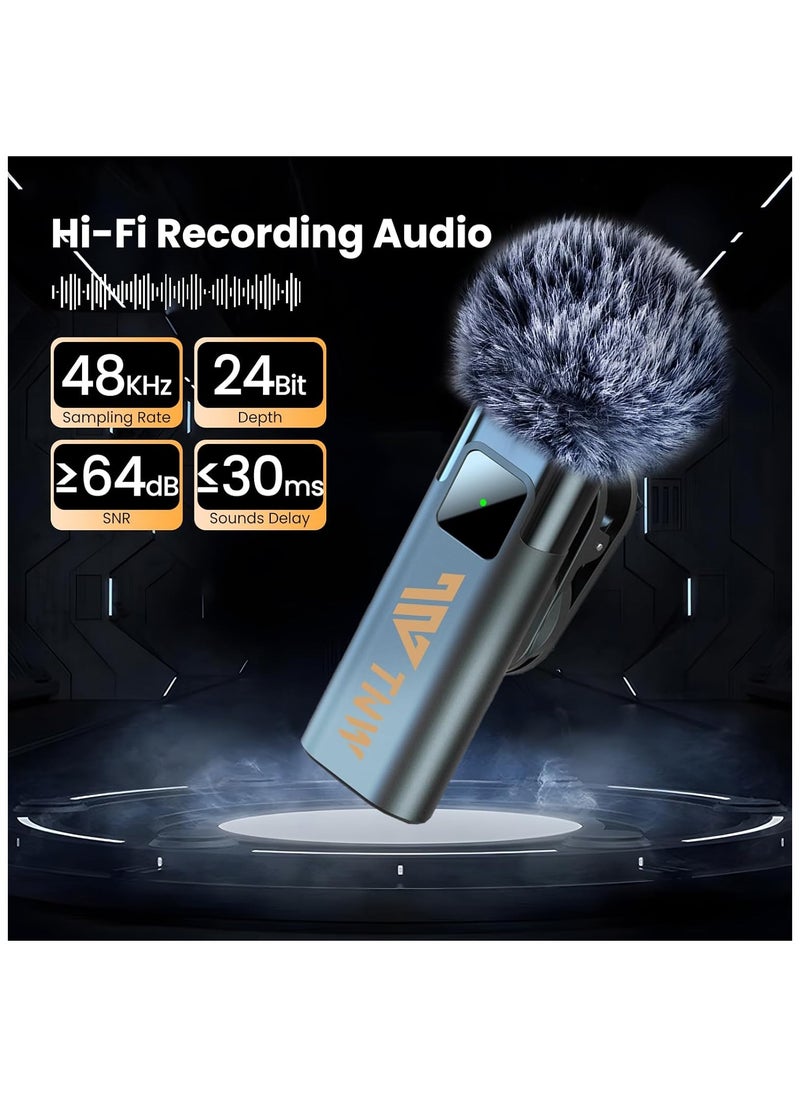 Generic Wireless Lavalier Microphone, TNW A3 Magnetic Clip-On Mic for iPhone/iPad/Android, Noise Cancellation, 65FT Range, Wireless Mic for Podcast, Tiktok, Interview, Streaming, Vlogging  - Image 3