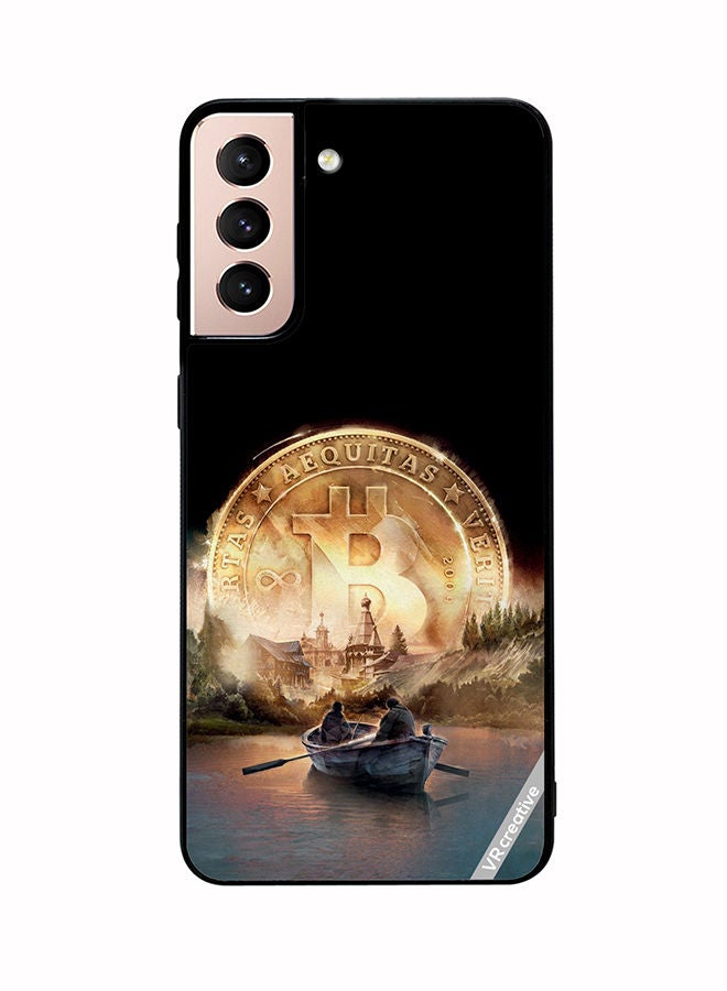 VR CREATIVE Protective Case Cover For Samsung Galaxy S21 Plus 5G River Of Bitcoin Design Multicolour - Image 1