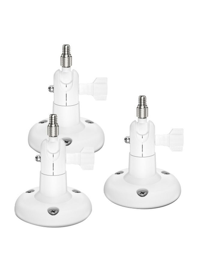NIBEMINENT Pack Of 3 Adjustable Wall Mounts White 