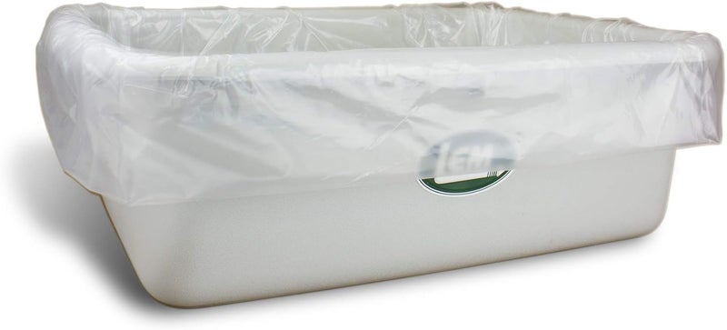 بطانات صناديق اللحم البلاستيكية، درجة غذائية من البولي إيثيلين منخفض الكثافة (LDPE)، 25 قطعة، شفافة