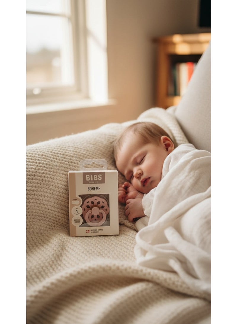 BIBS Pacifier Natural Rubber Round Nipple 0+M - Image 3