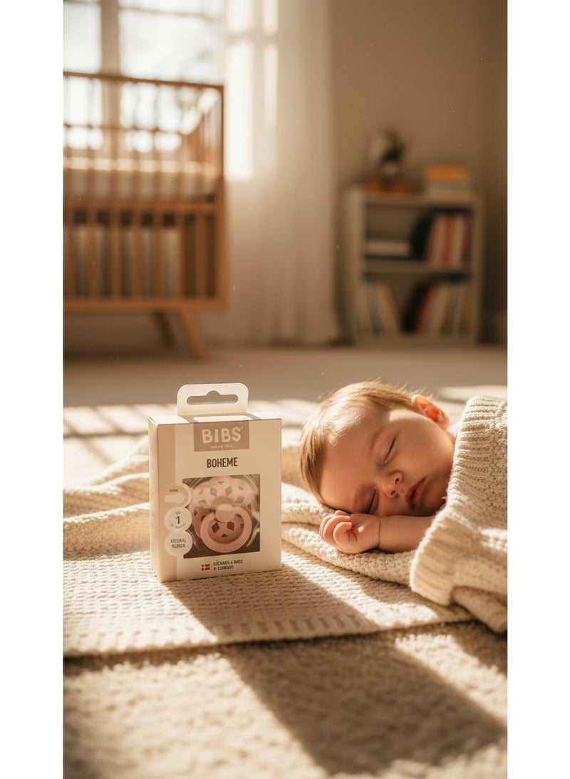 BIBS Pacifier Natural Rubber Round Nipple 0+M - Image 2