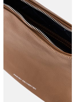 French Connection Women Brand Logo Convertible Shoulder 30 H x 31 L x 7 W cm, Brown  - Image 3