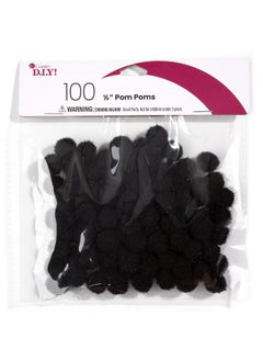 Cousin Diy Black 1/2 Inch Poms 100 Pack  - Image 3