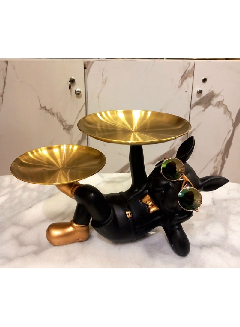 Standing Bulldog  With A Multiuse Dish Holder For Decoration -Shape 1