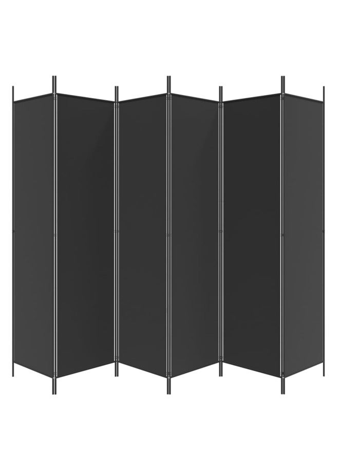 فيداكسل مقسم غرفة 6-ألواح أسود 300×200 سم قماش 350193 - Image 4