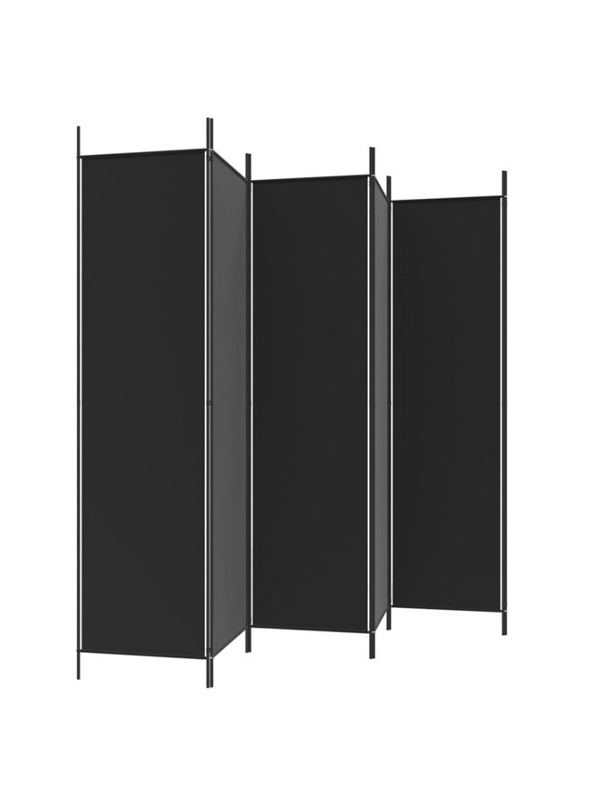 فيداكسل مقسم غرفة 6-ألواح أسود 300×200 سم قماش 350193 - Image 3