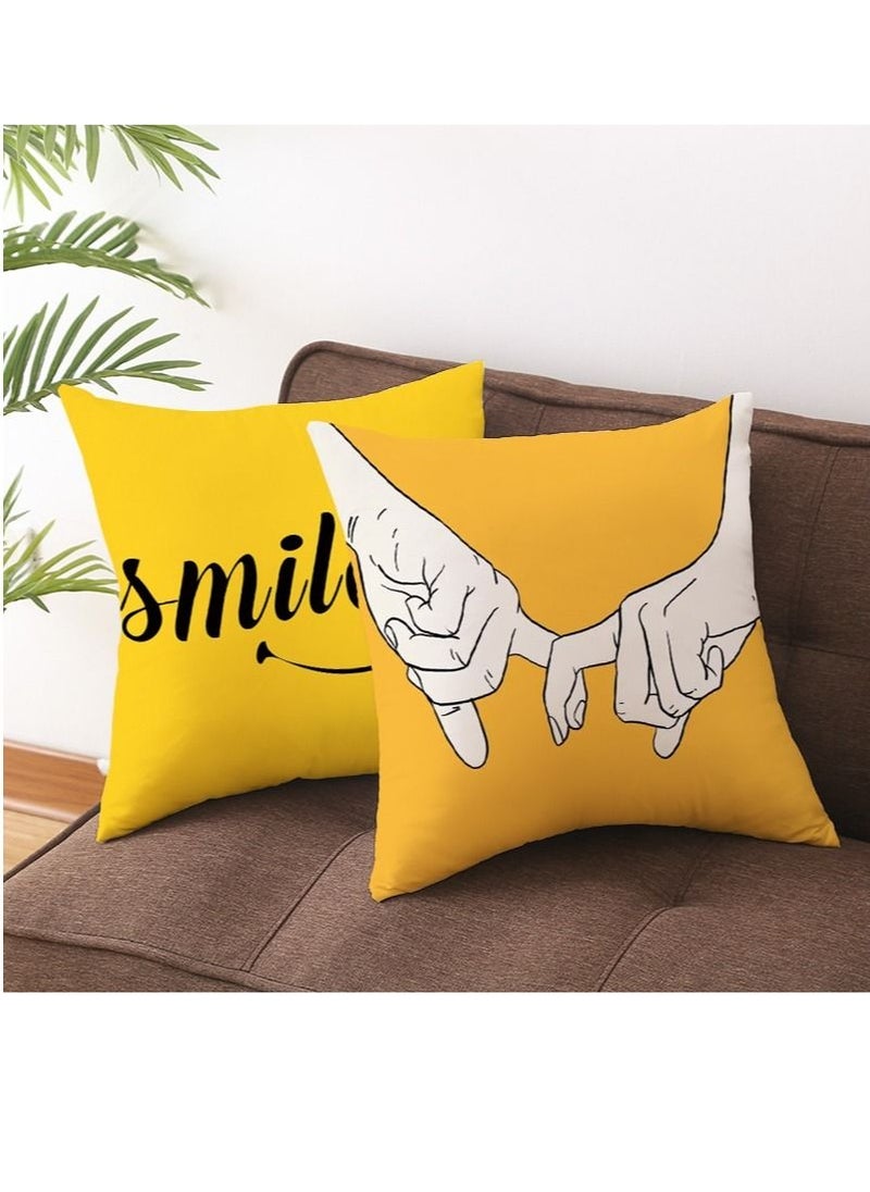 Y&D 2Pcs pillowcase pillow cover for home decor 45*45cm 
