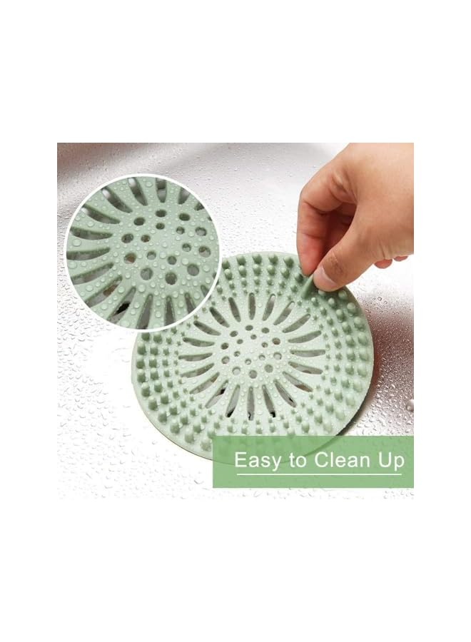 The Bros 5-Pack Silicone Hair Catcher Shower Drain Covers - Easy to Install and Clean, Bathroom Tub, Shower, and Sink Protector - Image 2