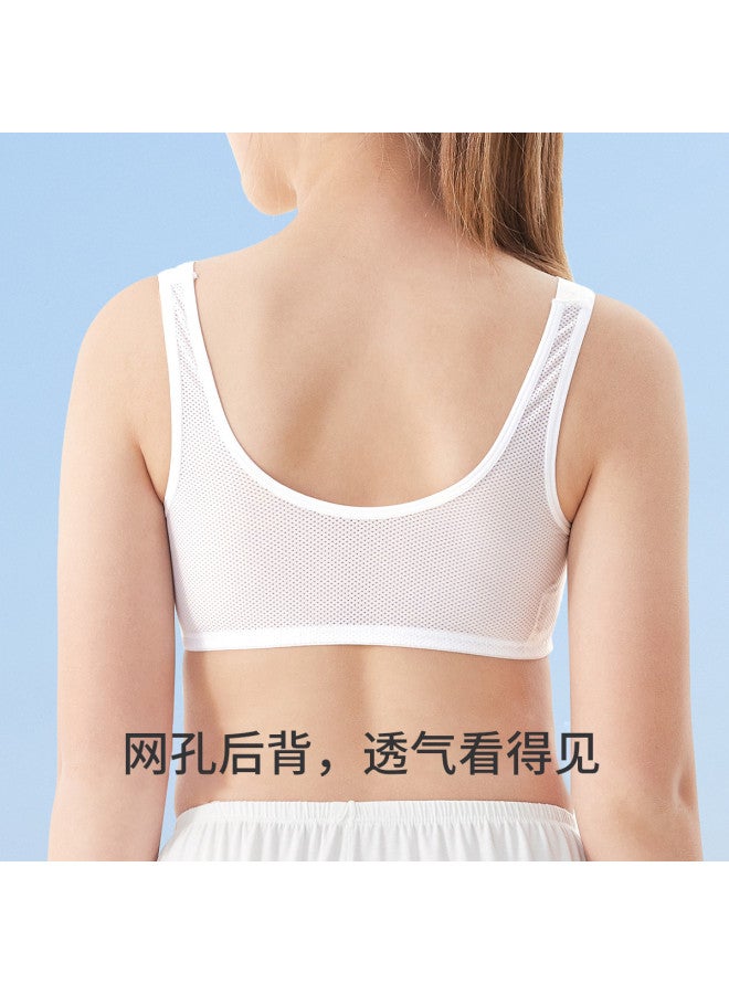 Long time companion 12-15 Years Girls' Full Mesh Deep V Back Second-stage Sports Bra - Image 4